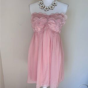 Tear Drop Dress In Peach Size M Heart Soul NECKLACE NOT INCLUDED